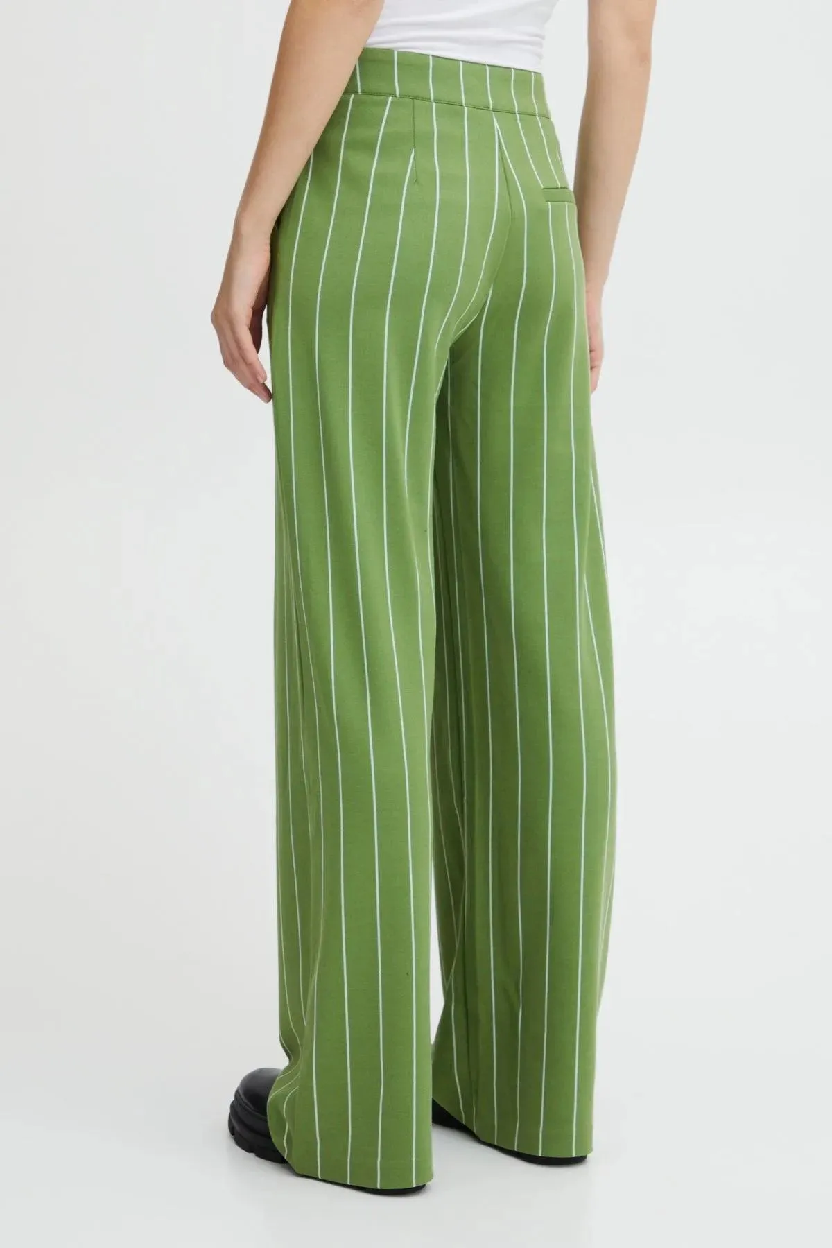 Pantalones ICHI Wide Ruti Willow Bough