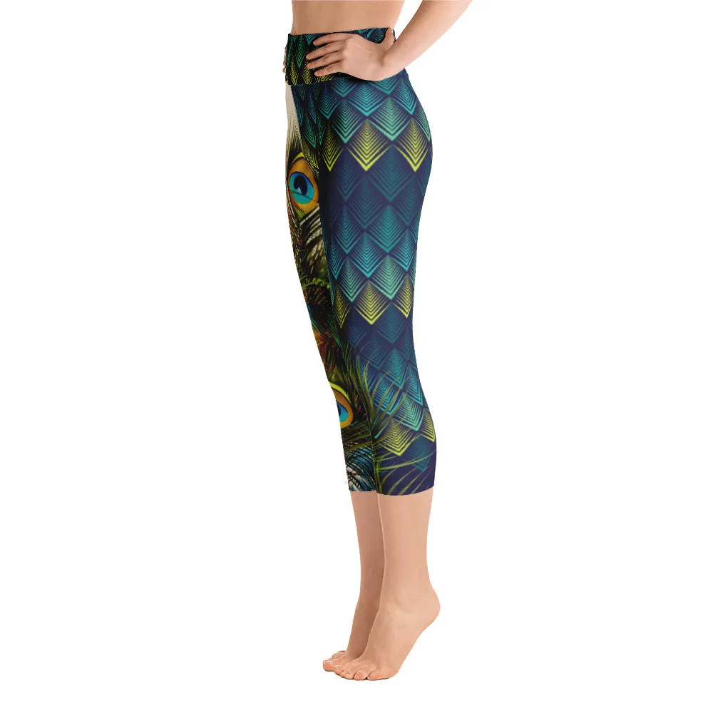 Peacock - Yoga Capri Leggings