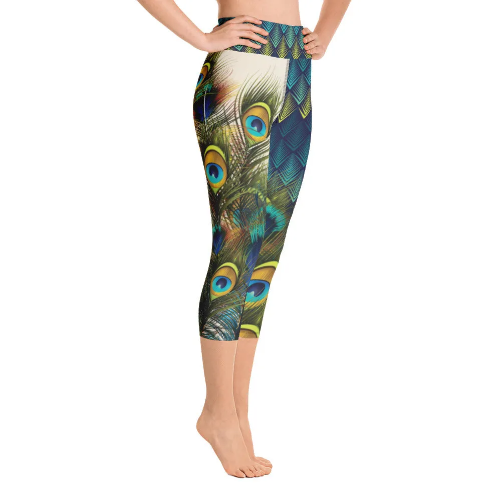 Peacock - Yoga Capri Leggings