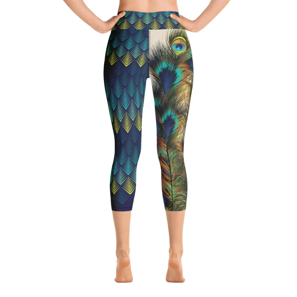 Peacock - Yoga Capri Leggings