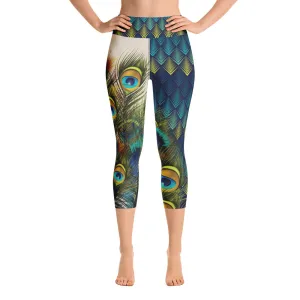 Peacock - Yoga Capri Leggings