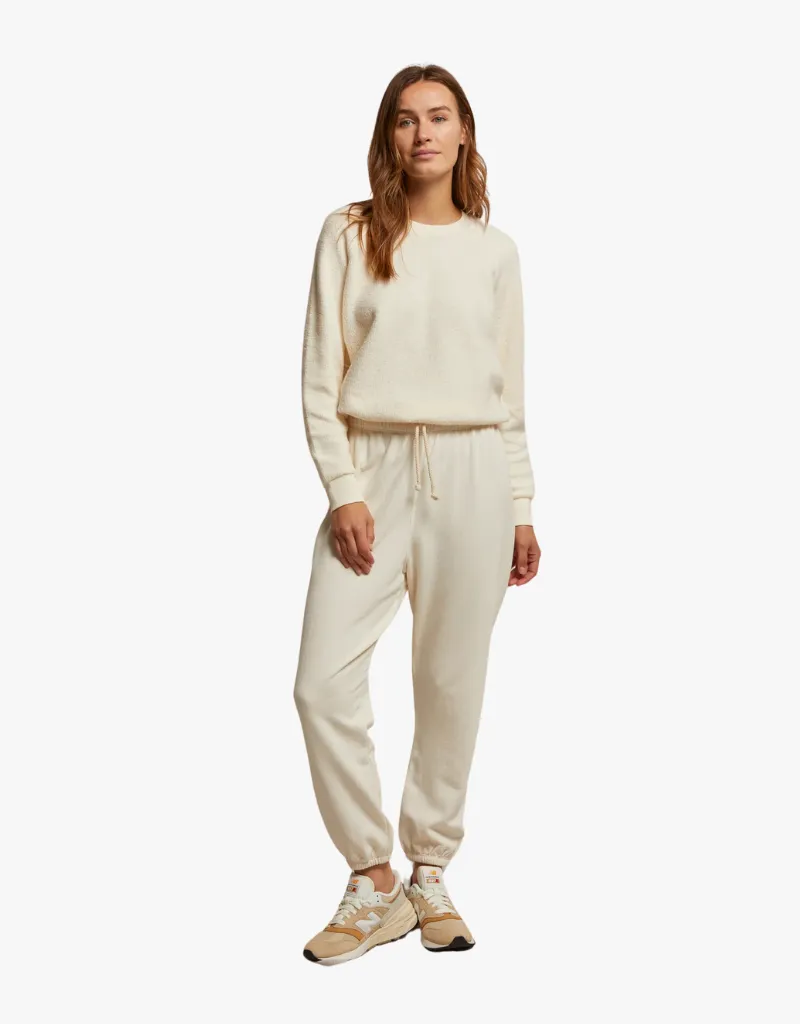 Perfect White Tee Johnny Easy Sweatpants in Bright Ivory