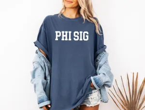 Phi Sigma Sigma Heavyweight Short Sleeve T-shirt - Comfort Colors