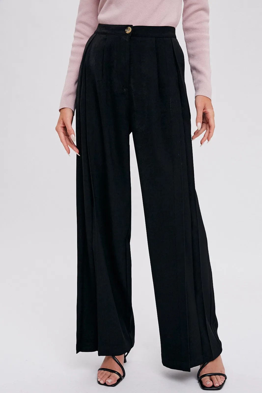 PINTUCK WIDE LEG PANTS // FINAL SALE
