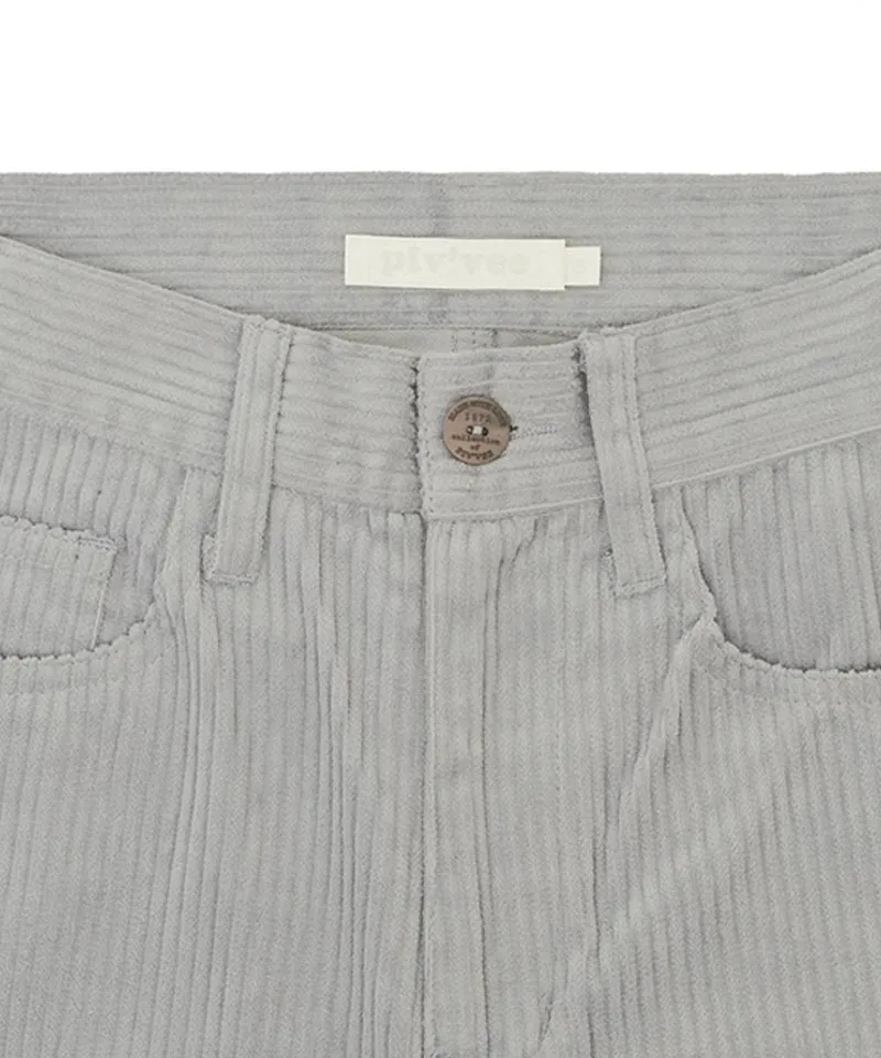 PIV'VEE Corduroy Bootcut Pants - Heather Gray