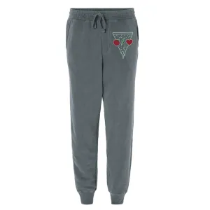 Pizza Slice - Unisex Pigment Dyed Sweatpants - Pigment Black