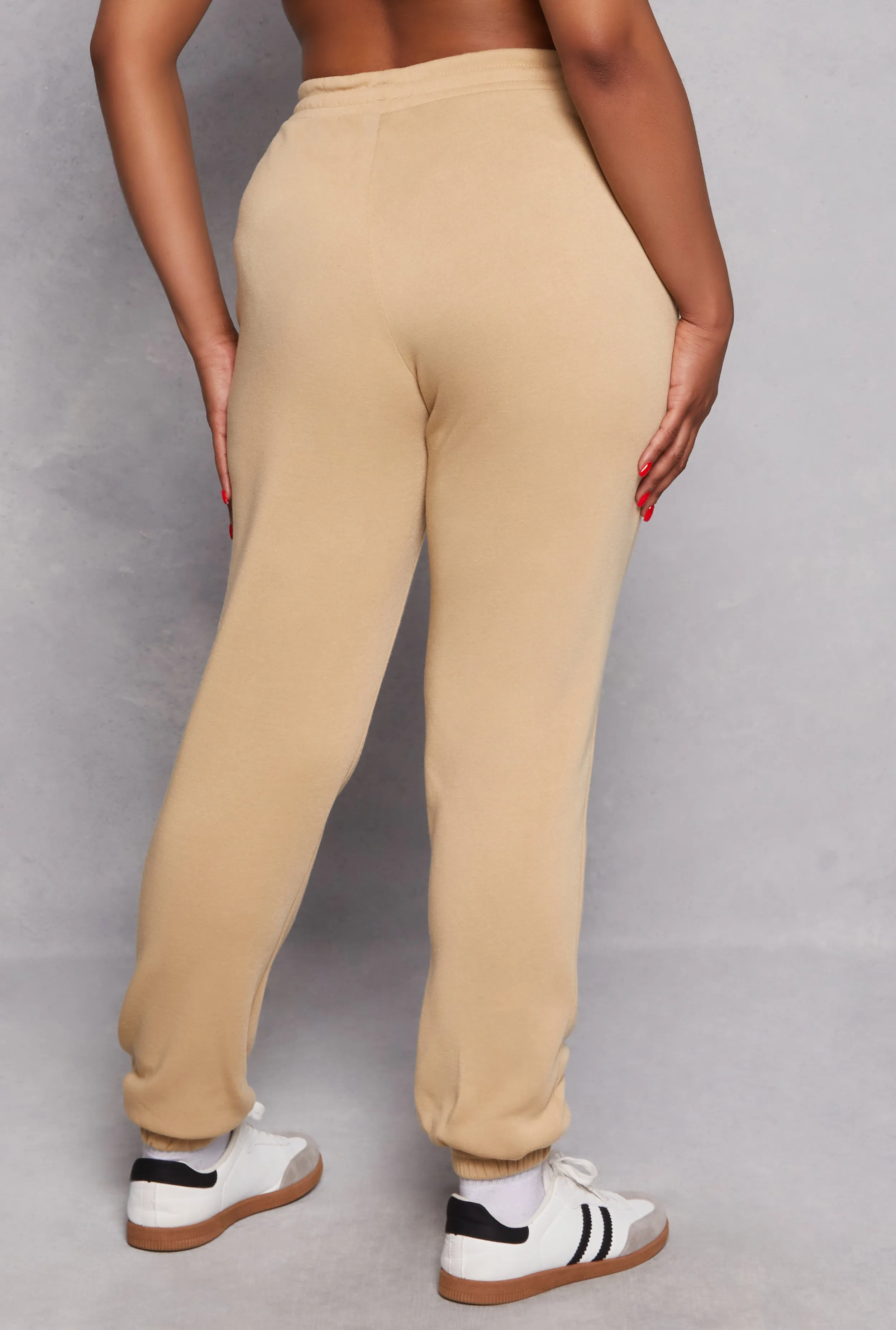 Plus Size Fleece Lined Drawstring Sweatpants