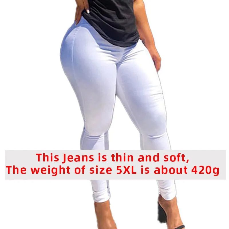 Plus Size High Waist Distressed Skinny Jeans
