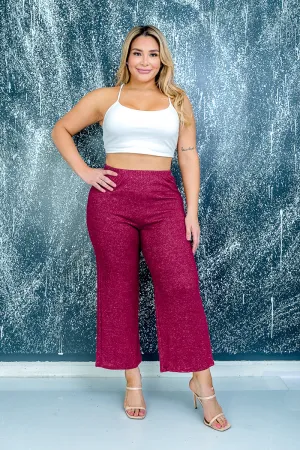 Plus Size Soft Cropped Ankle Straight Leg Pants* (ZA3651)