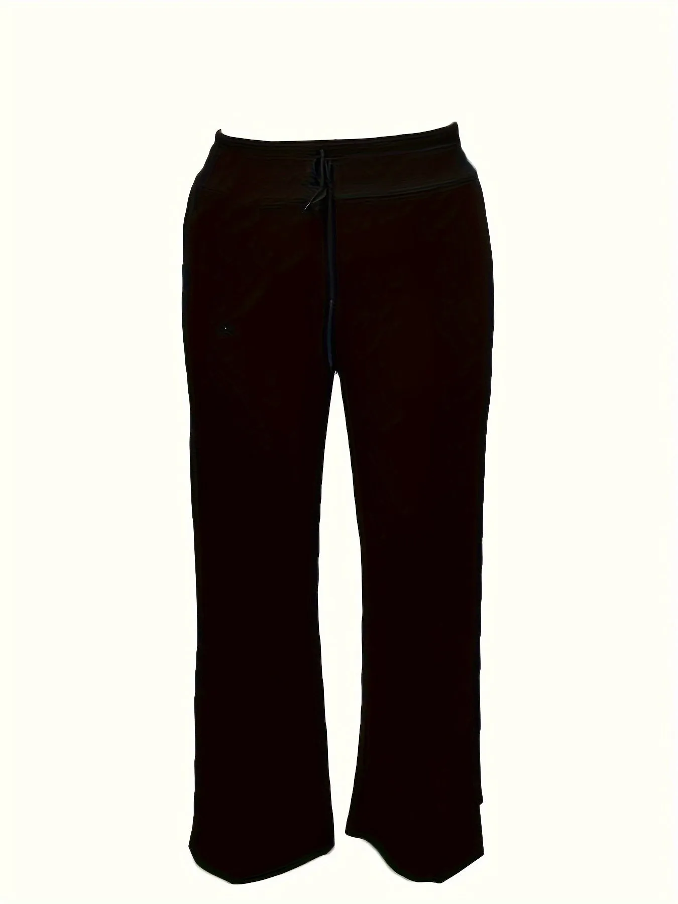 Plus Size Solid Pintuck Wide Leg Pants, Casual Drawstring Elastic Waist Pants, Women's Plus Size Clothing