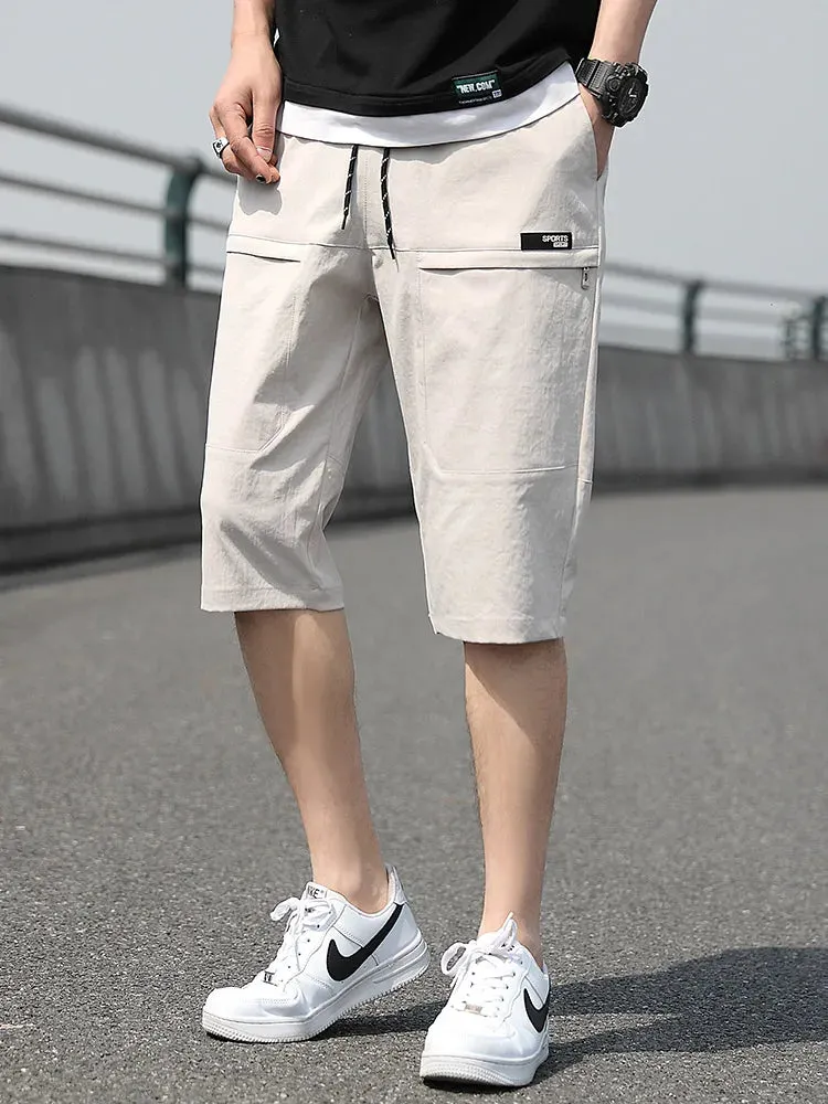 Plus Size Summer Calf-Length Men's Shorts