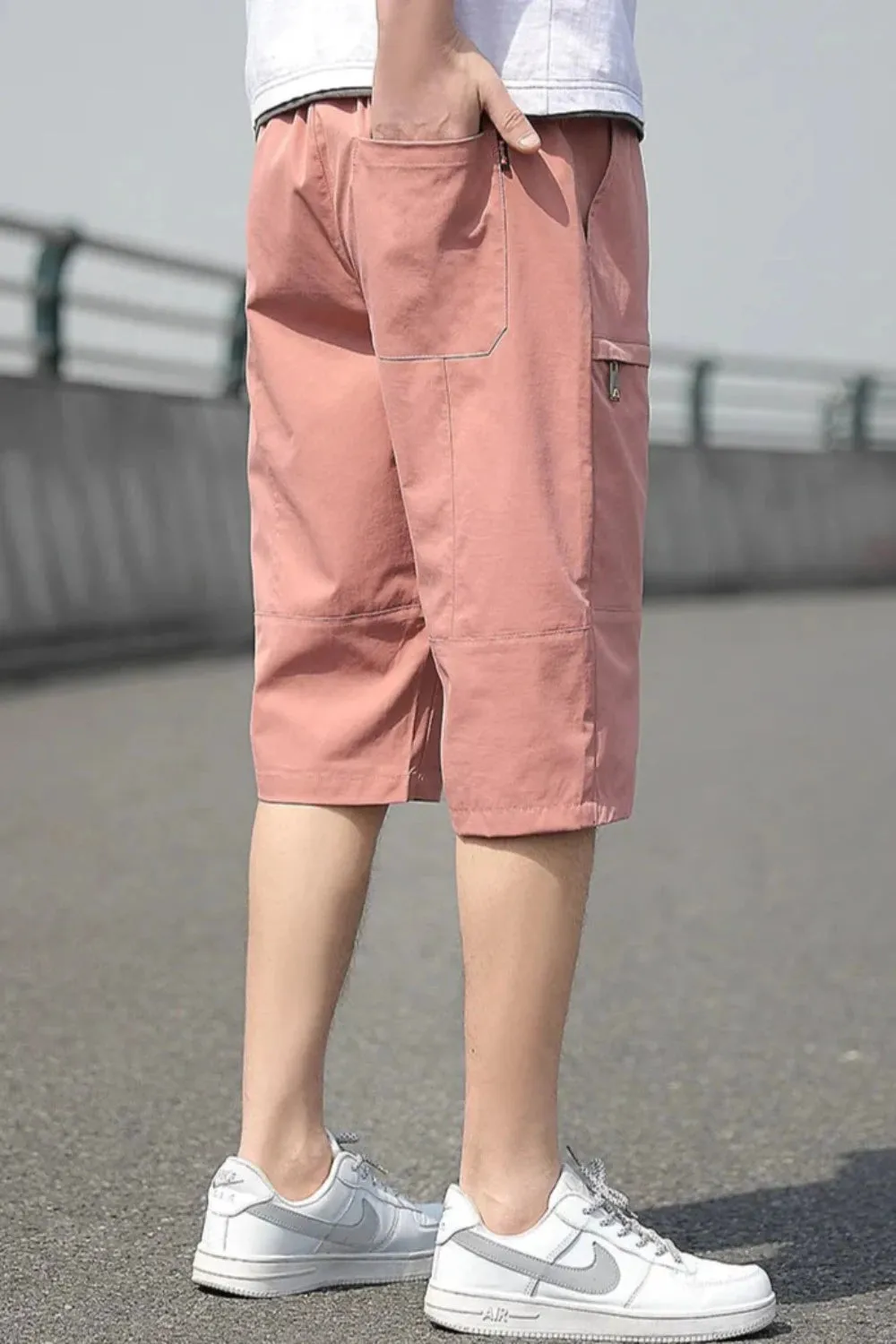 Plus Size Summer Calf-Length Men's Shorts