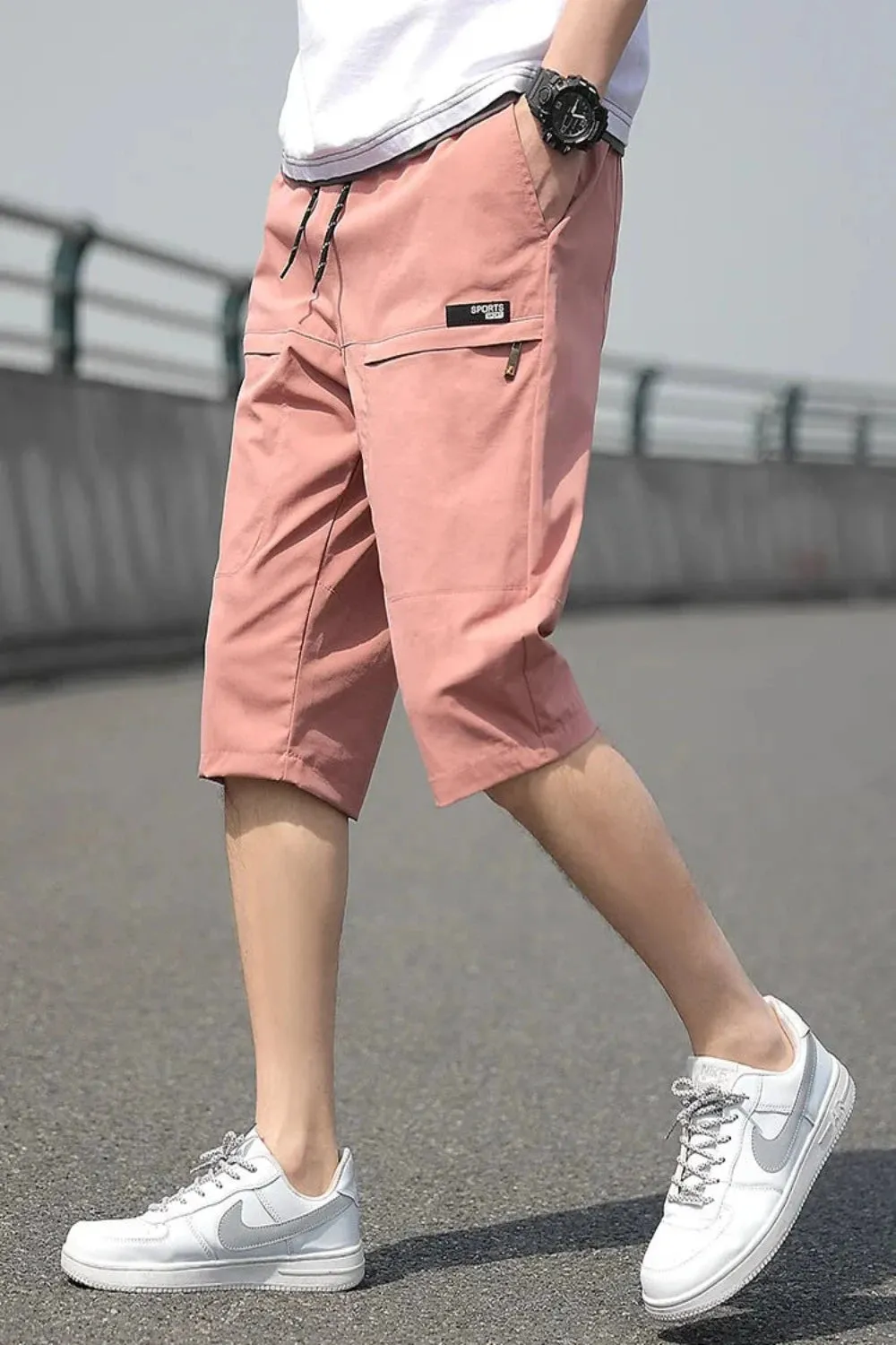 Plus Size Summer Calf-Length Men's Shorts