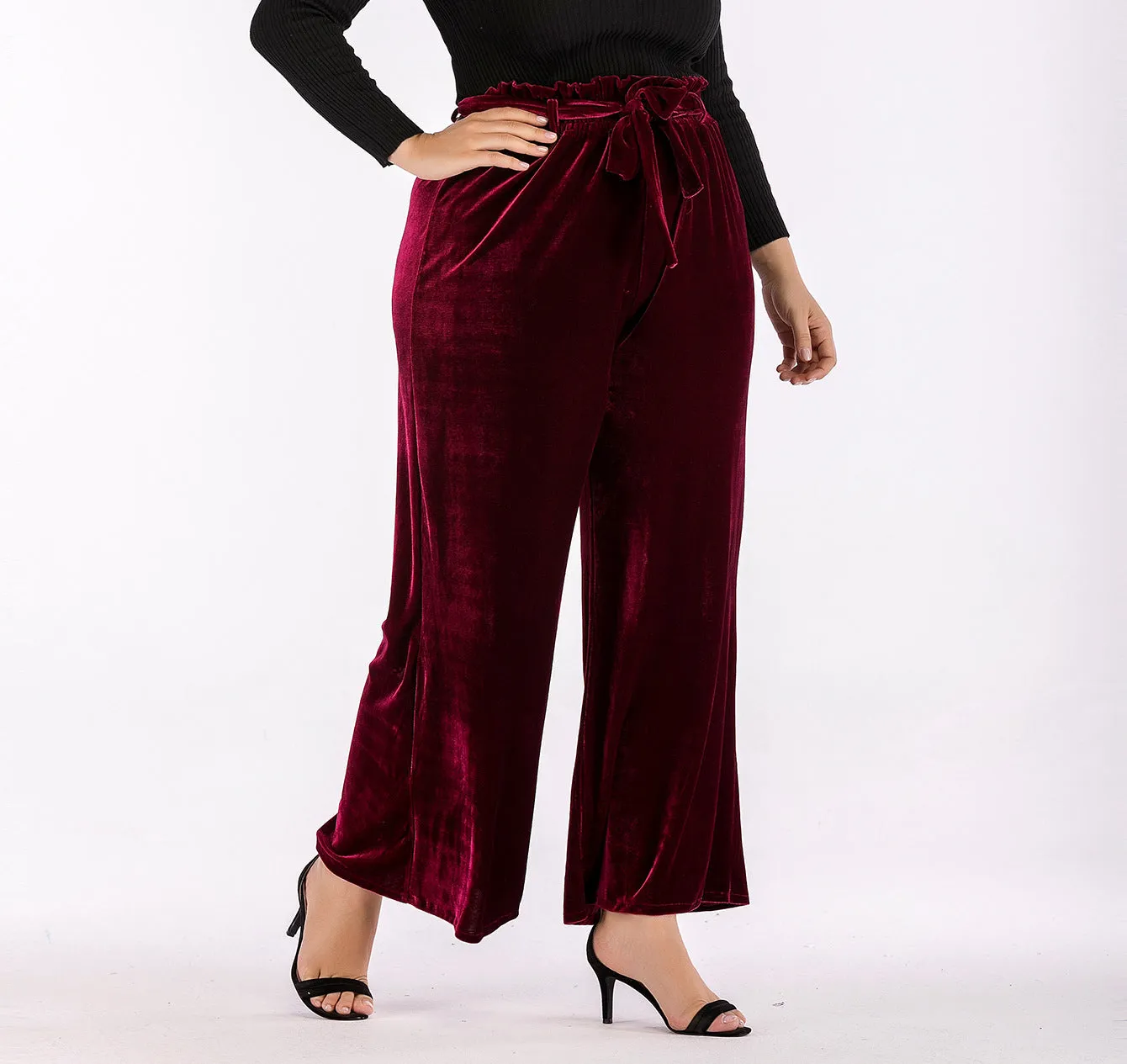 Plus Size Wide-leg Causal Pants