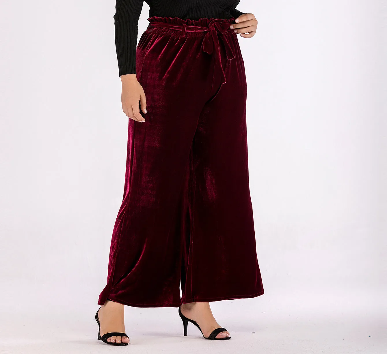 Plus Size Wide-leg Causal Pants
