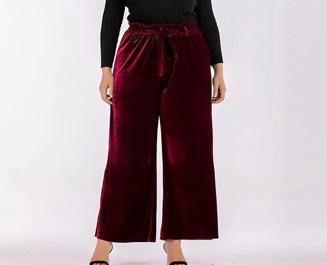 Plus Size Wide-leg Causal Pants