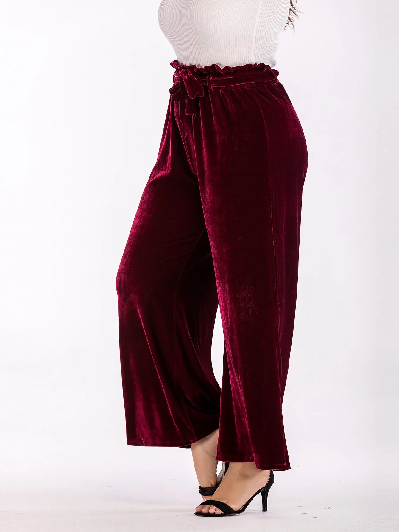 Plus Size Wide-leg Causal Pants