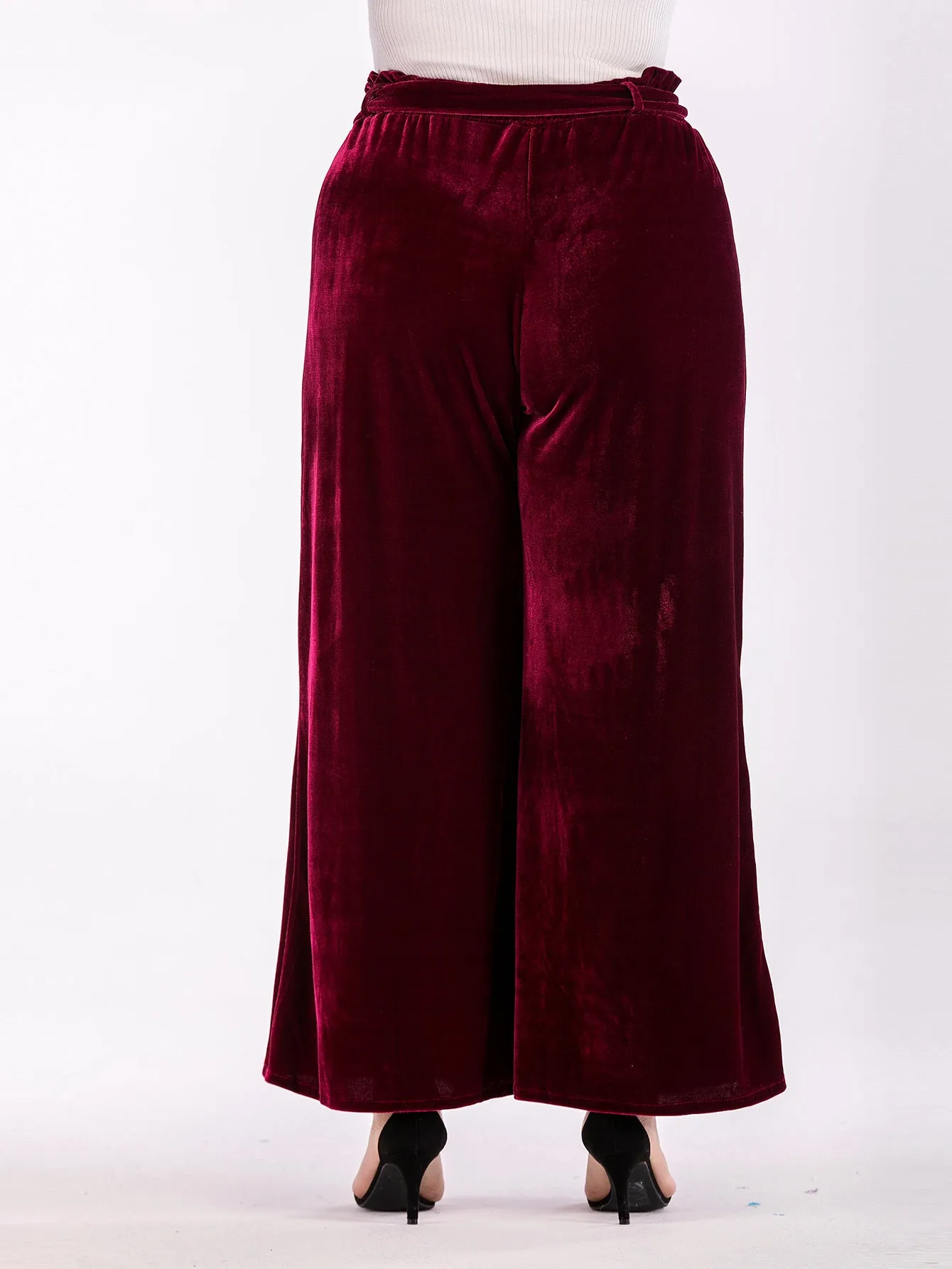 Plus Size Wide-leg Causal Pants