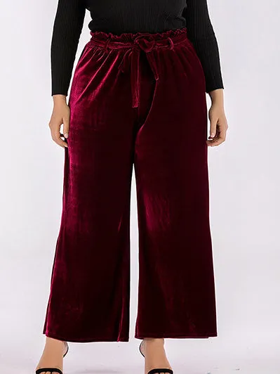 Plus Size Wide-leg Causal Pants