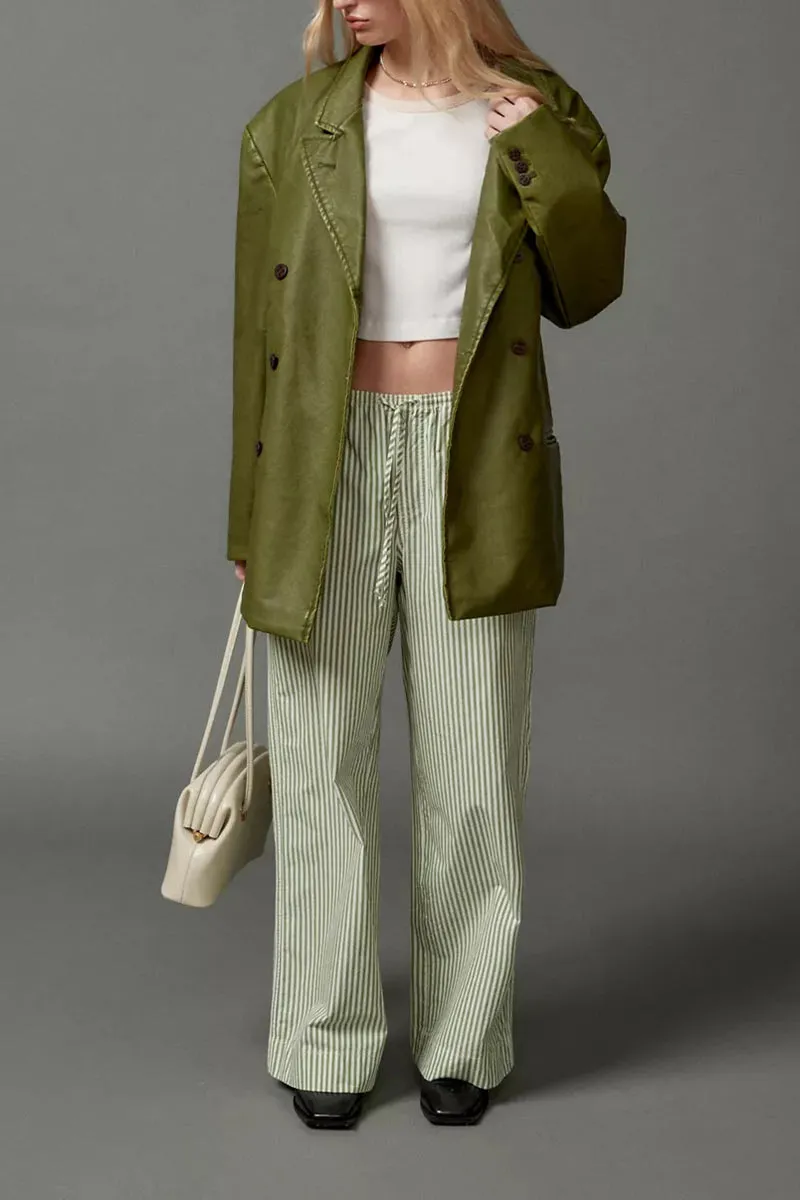 PN0140 Stripe Wide Leg Pants