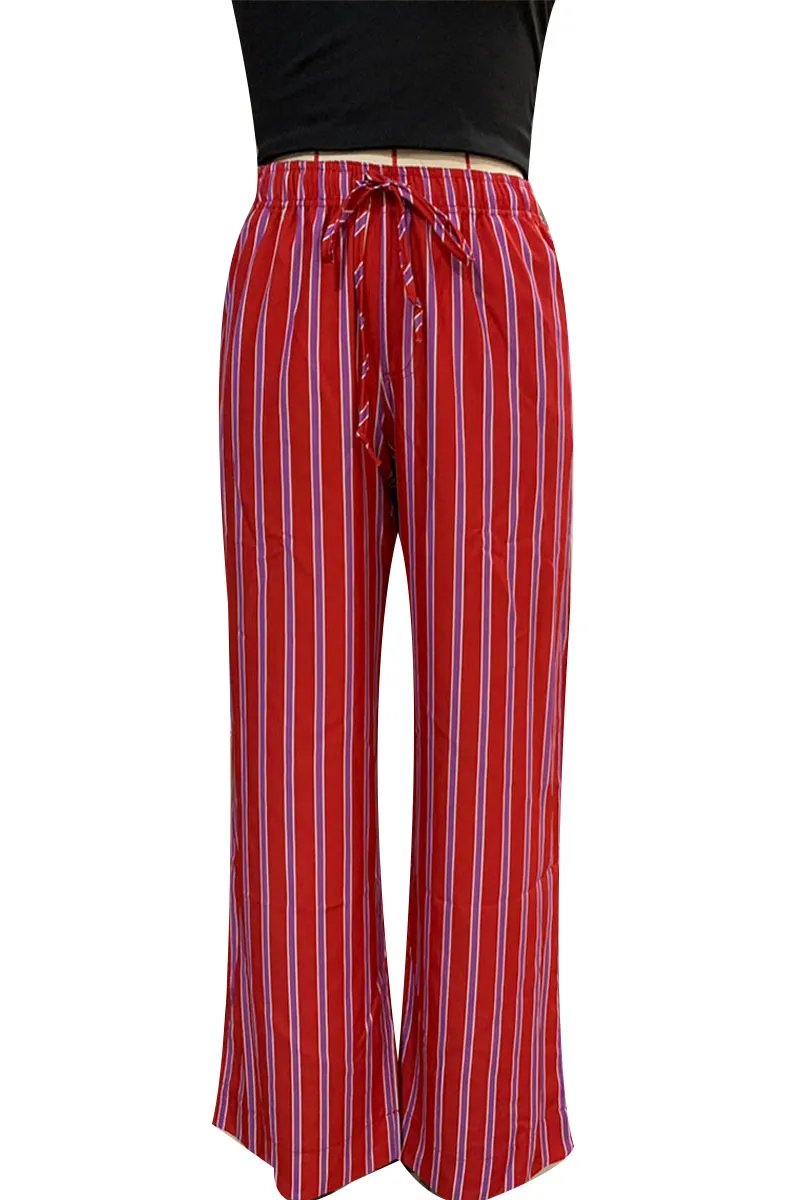 PN0140 Stripe Wide Leg Pants