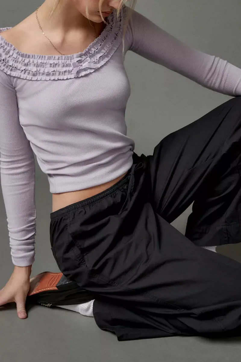 PN0140 Stripe Wide Leg Pants