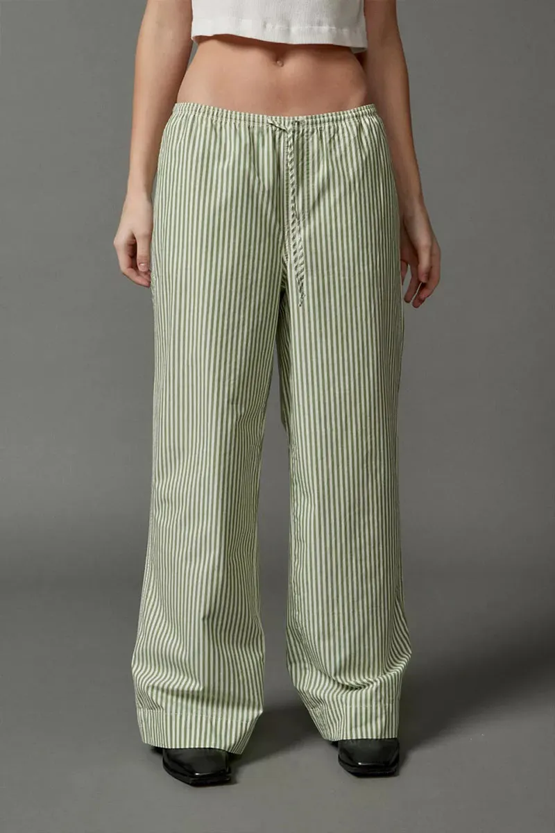 PN0140 Stripe Wide Leg Pants