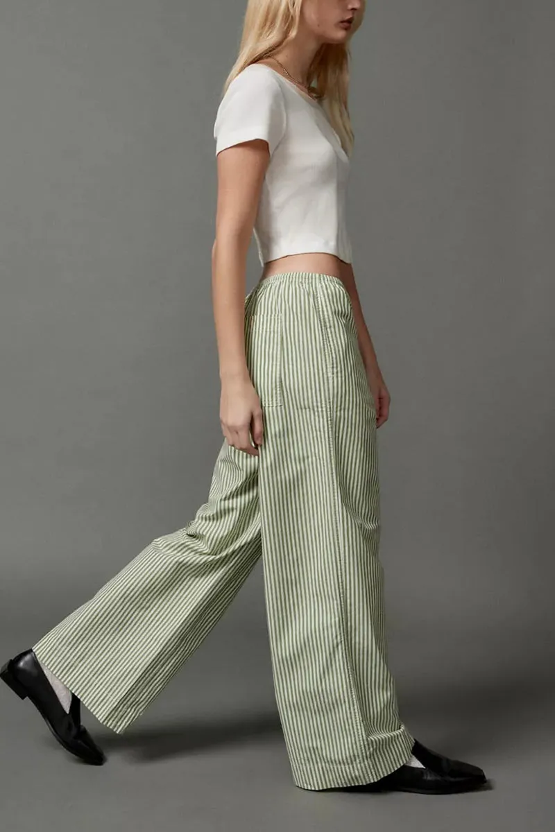PN0140 Stripe Wide Leg Pants