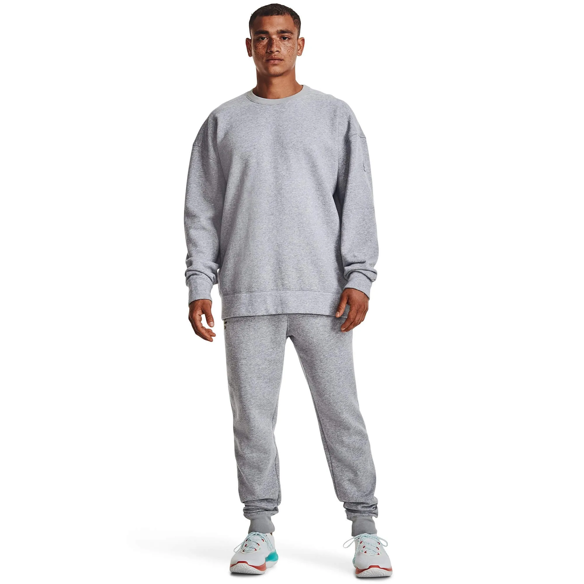 Pánske tepláky Under Armour Curry Fleece Sweatpants šedé