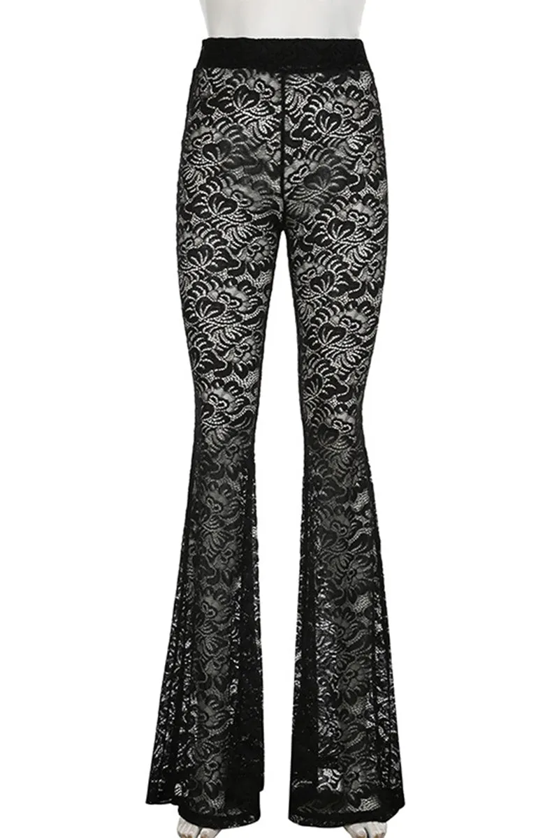 PQ3287 Lace Bootcut Long Pants