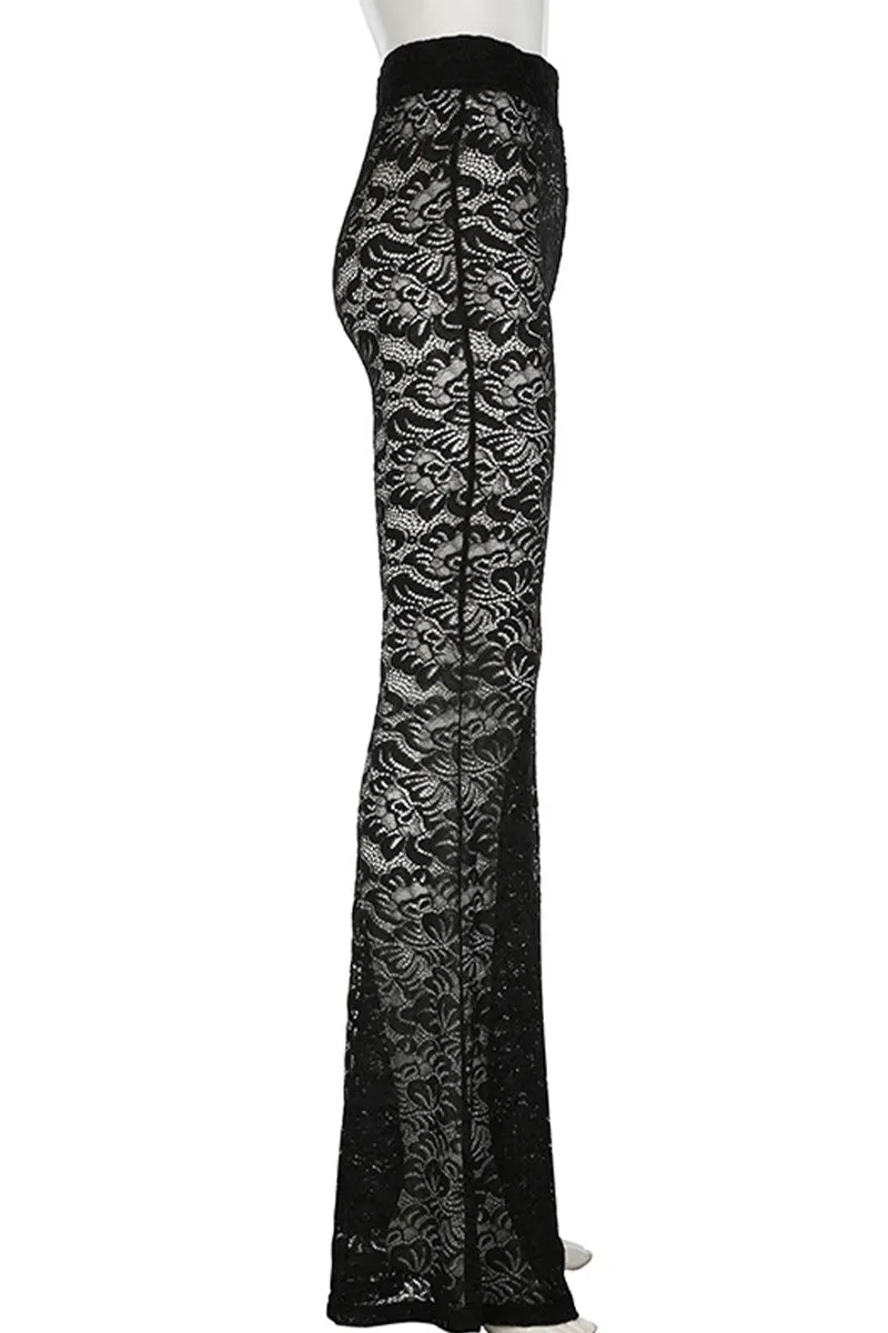 PQ3287 Lace Bootcut Long Pants