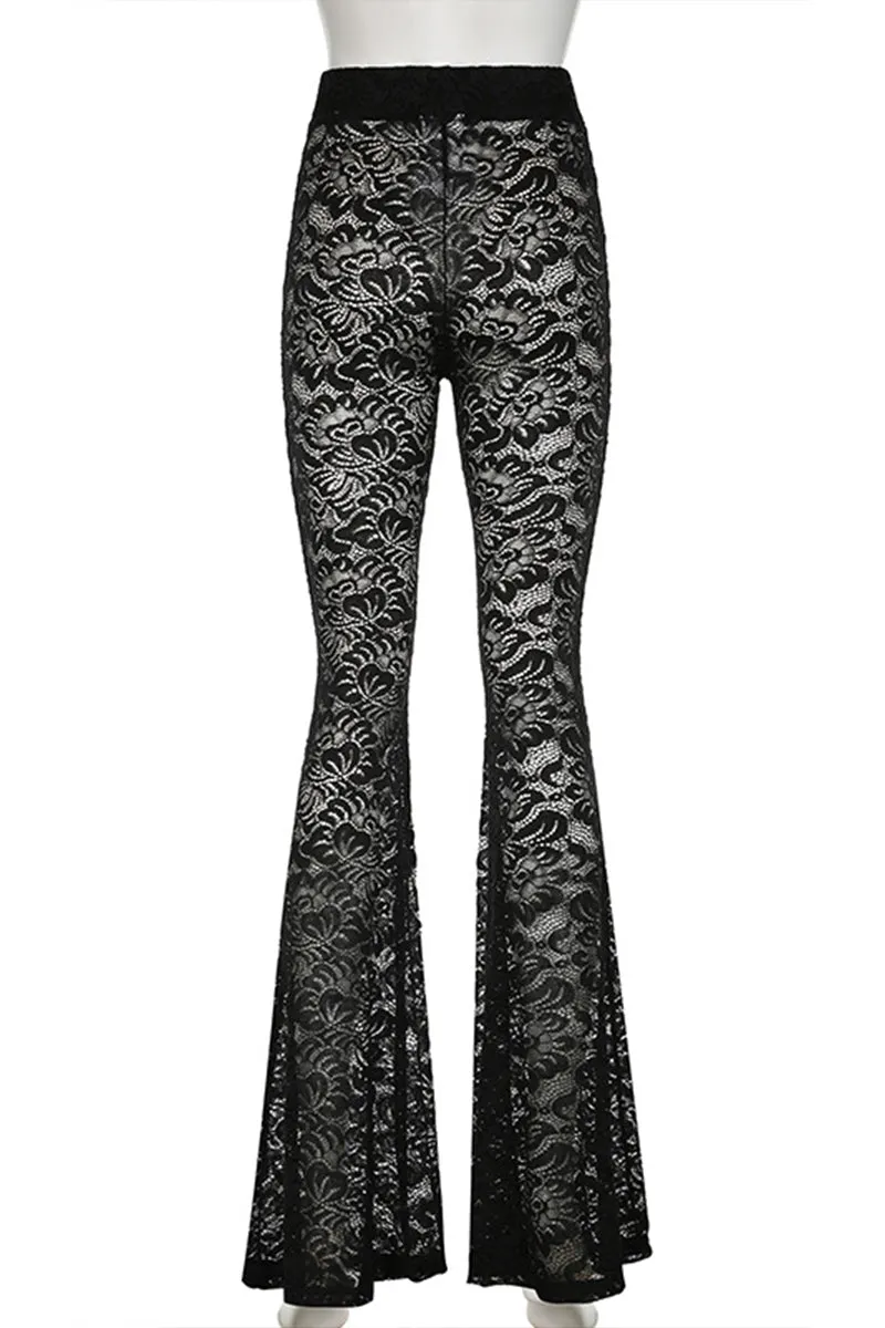 PQ3287 Lace Bootcut Long Pants