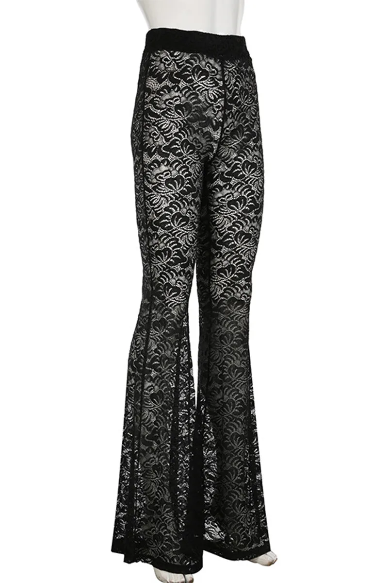 PQ3287 Lace Bootcut Long Pants