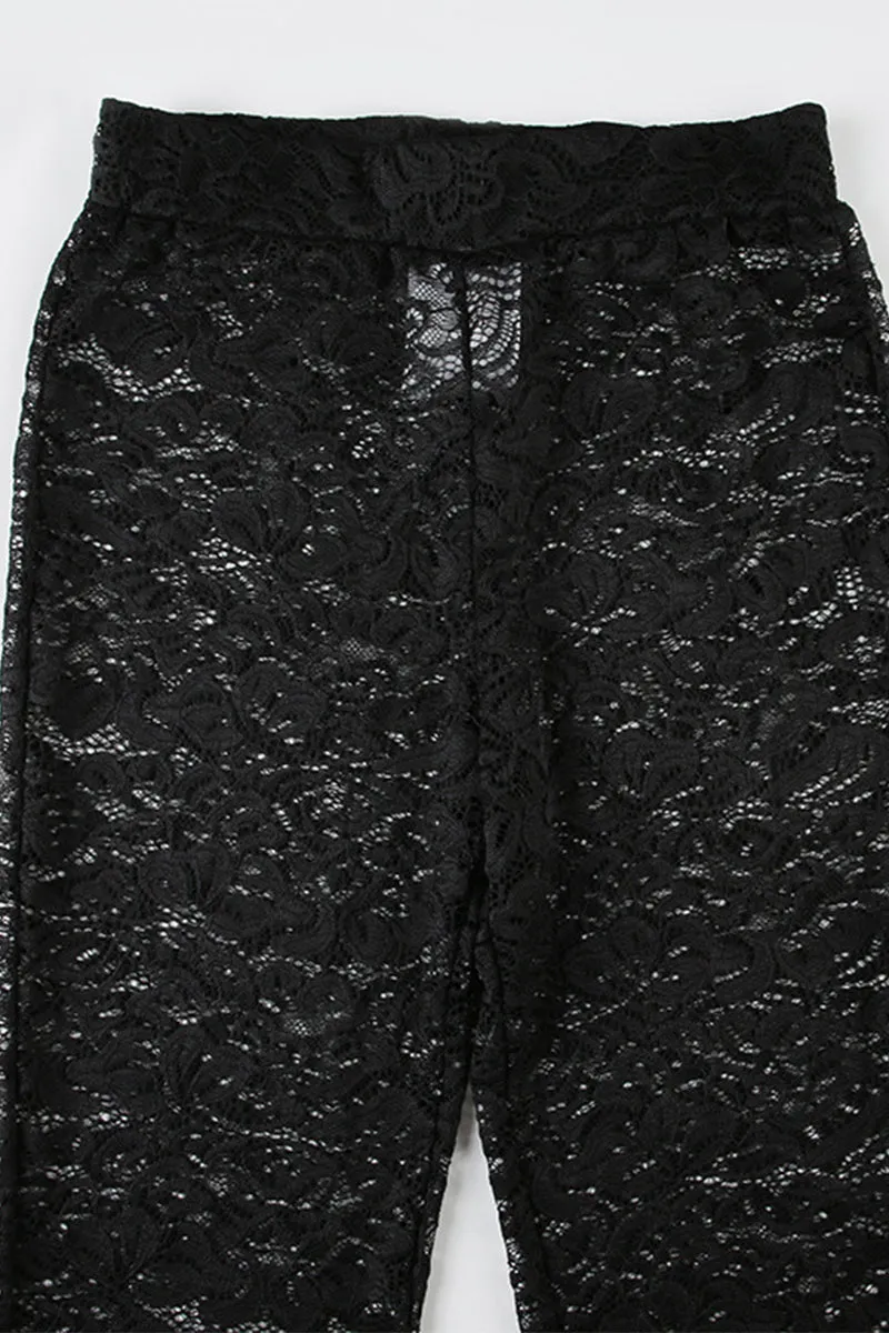 PQ3287 Lace Bootcut Long Pants