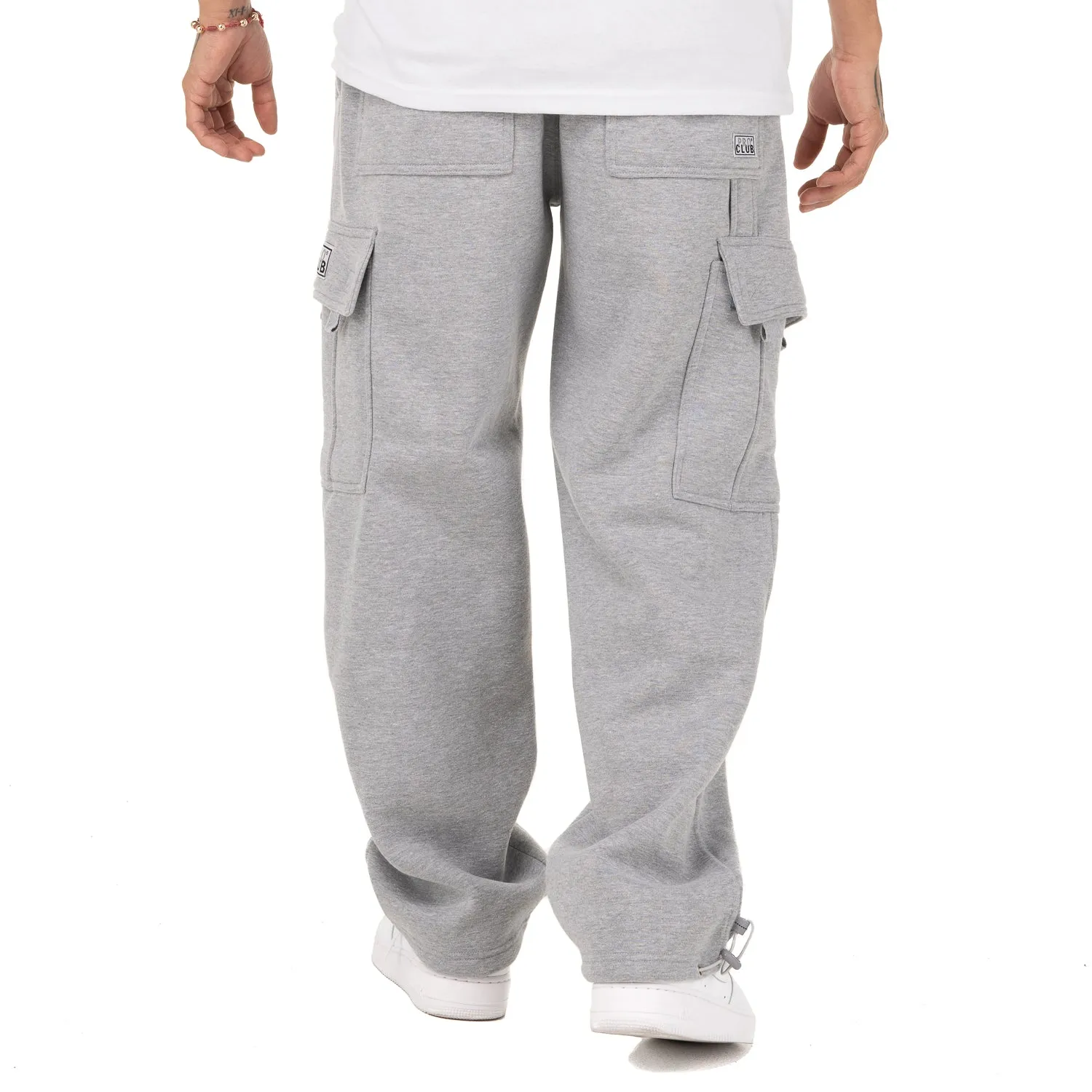 Pro Club Heavyweight Fleece Cargo Pants Heather Grey