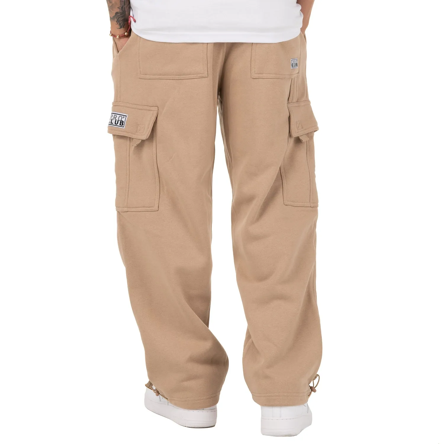 Pro Club Heavyweight Fleece Cargo Pants Khaki