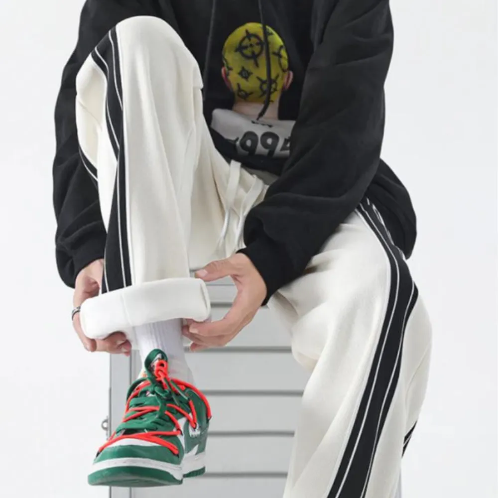 "Black and White Striped" Sweatpants