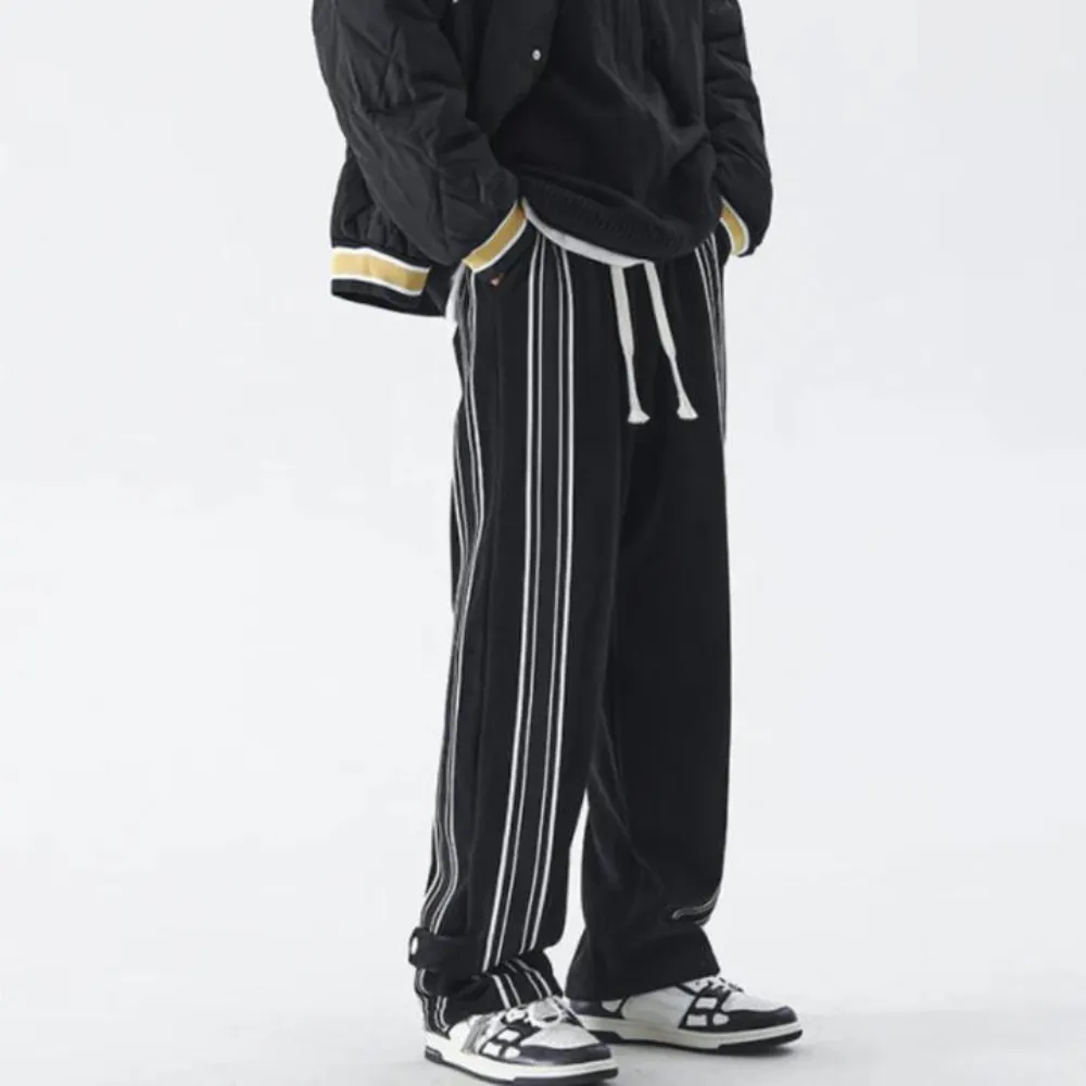"Black and White Striped" Sweatpants