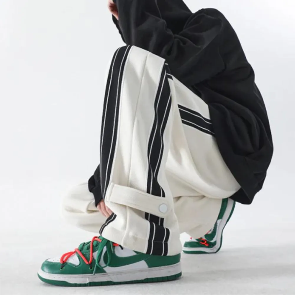 "Black and White Striped" Sweatpants