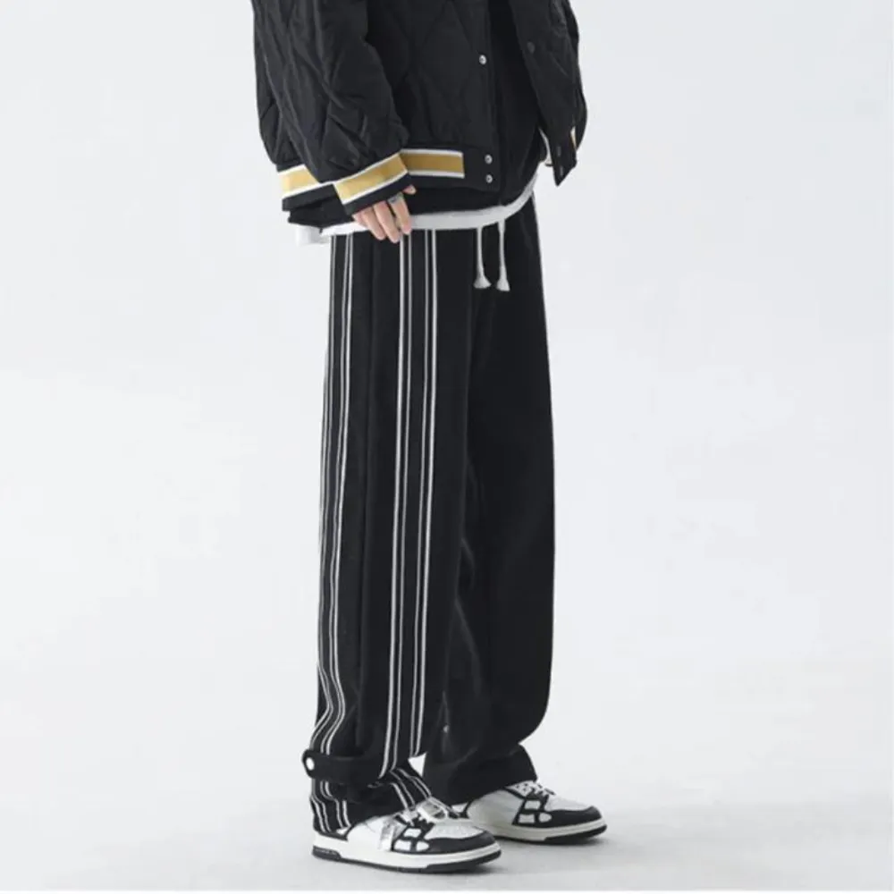 "Black and White Striped" Sweatpants