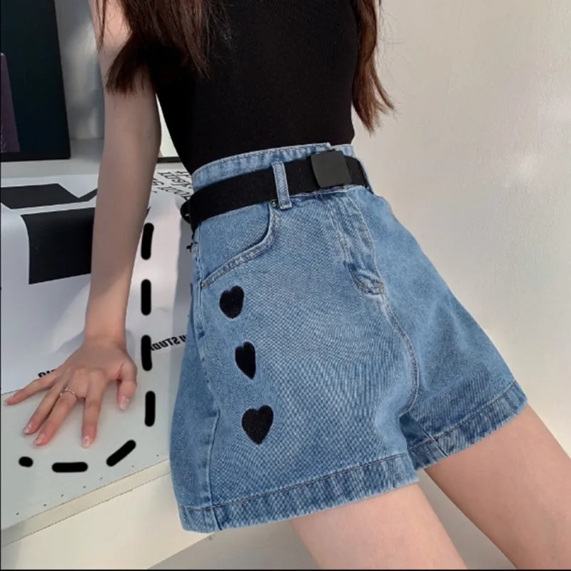"BLACK LOVE BLUE DENIM" SHORTS N051901