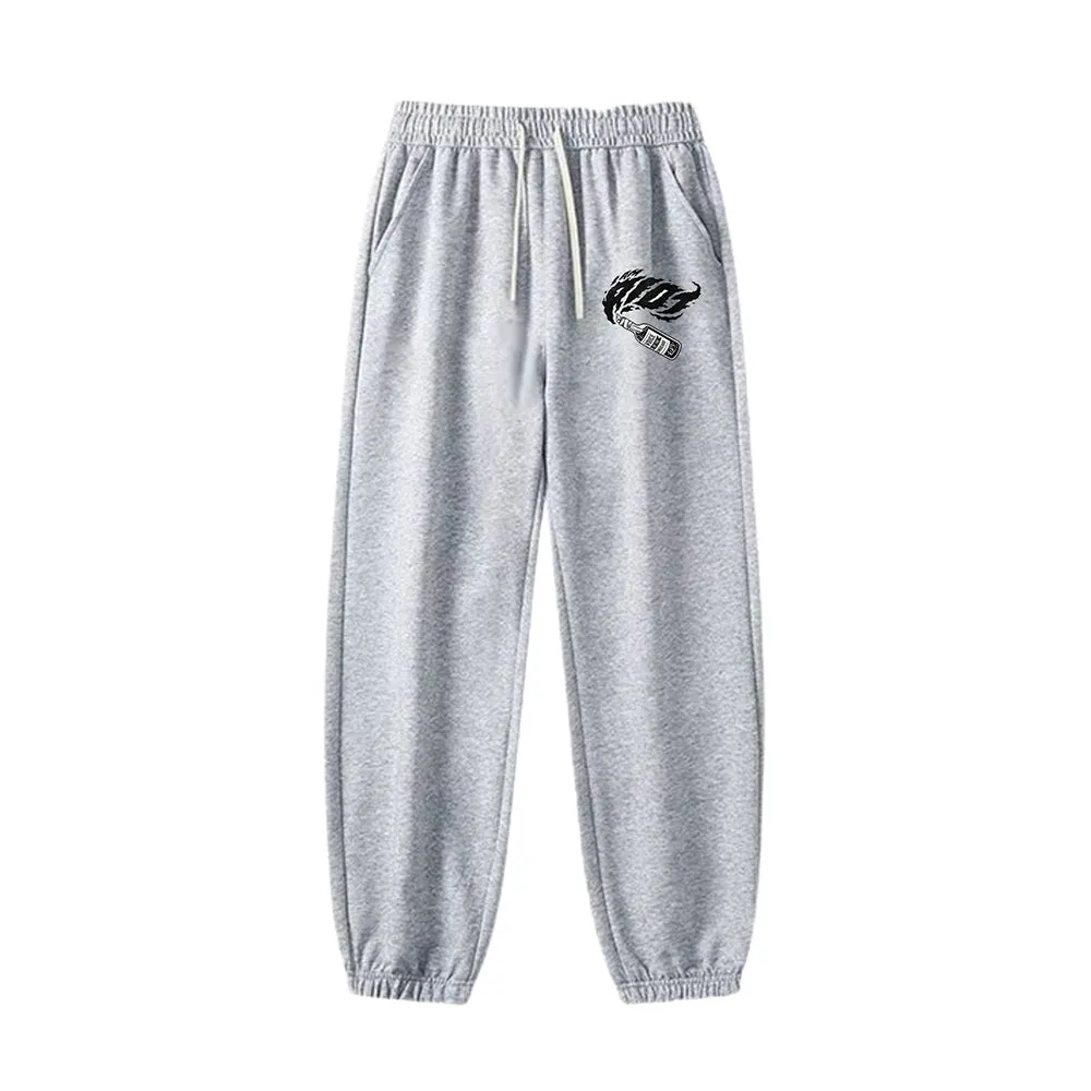 "Casual high street retro cartoon molotov cocktail" Sweatpants