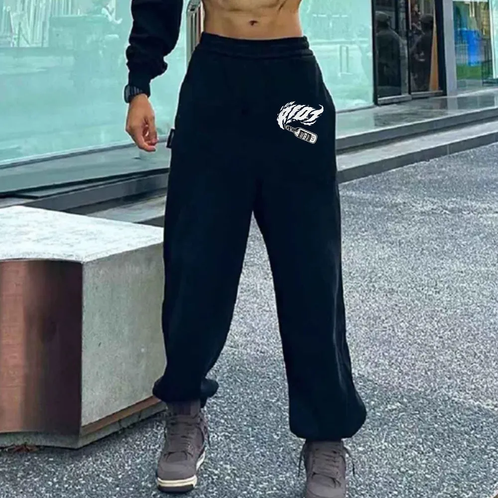 "Casual high street retro cartoon molotov cocktail" Sweatpants