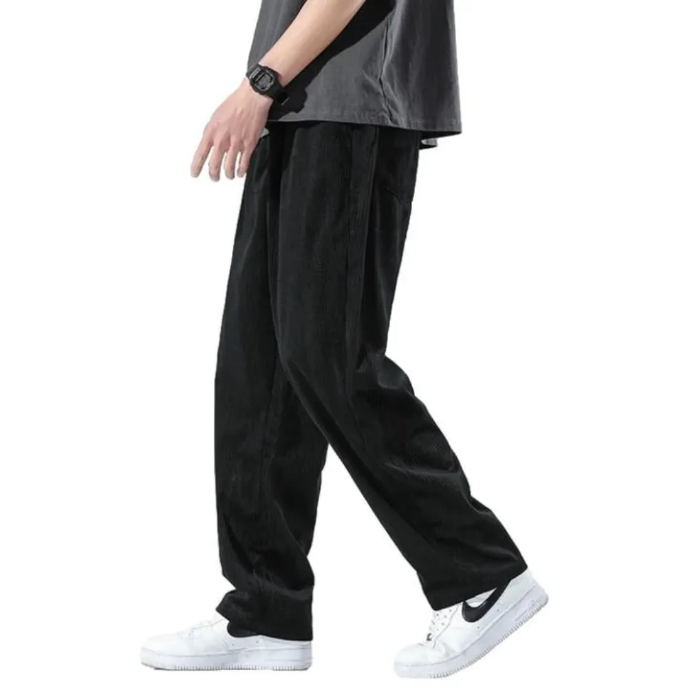 "Casual Plain Corduroy" Sweatpants