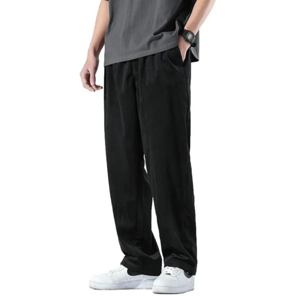 "Casual Plain Corduroy" Sweatpants