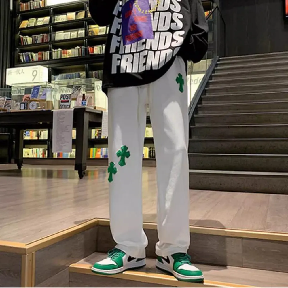 "Cross Flocked Jacquard" Sweatpants