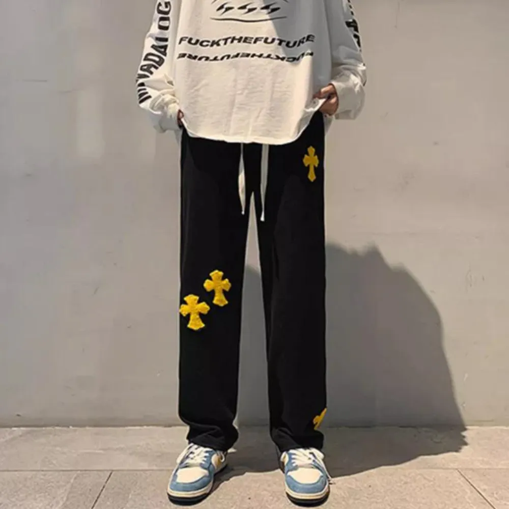 "Cross Flocked Jacquard" Sweatpants