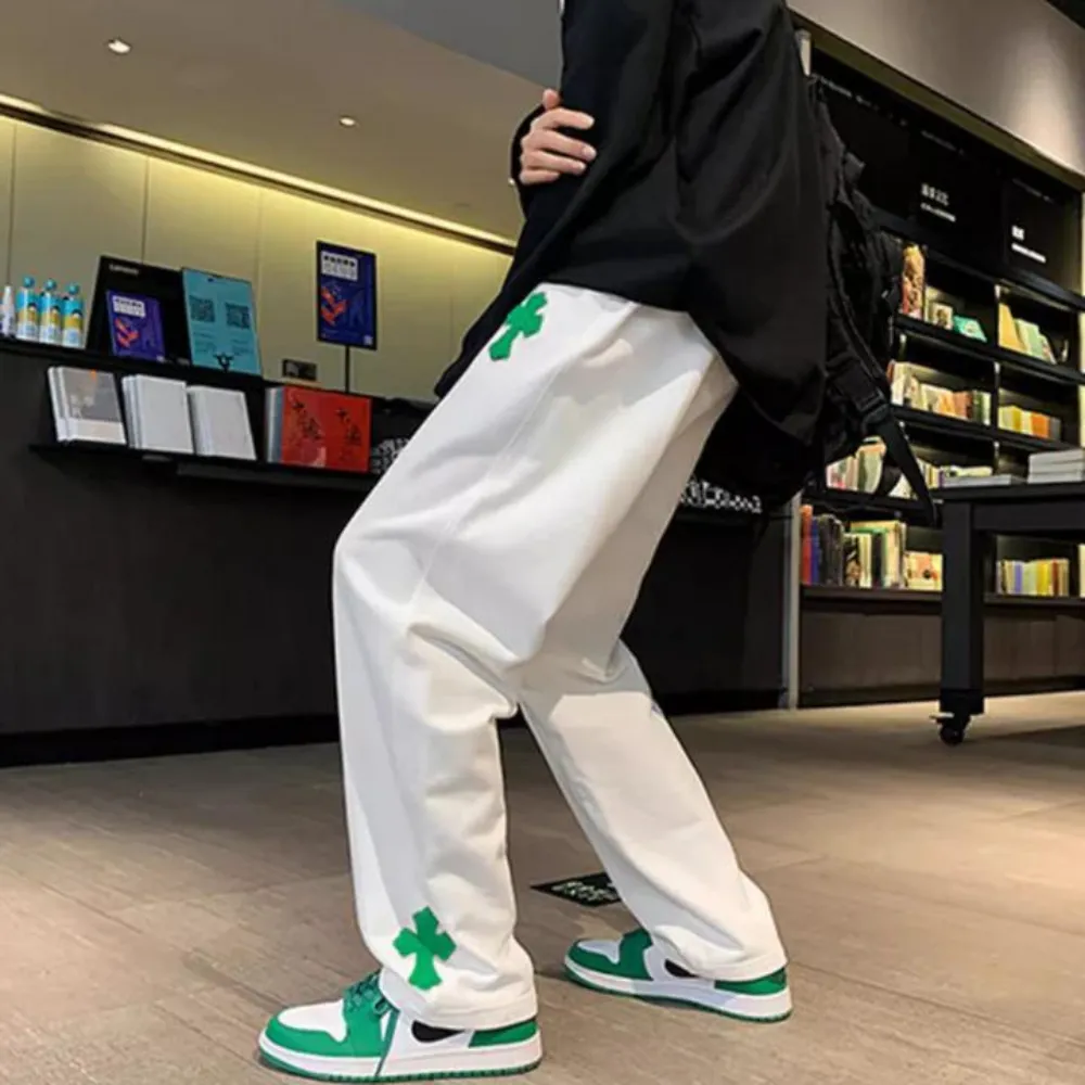 "Cross Flocked Jacquard" Sweatpants