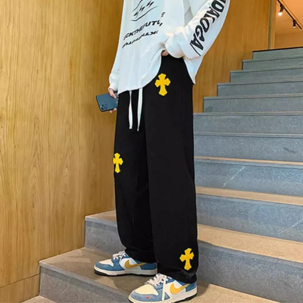 "Cross Flocked Jacquard" Sweatpants