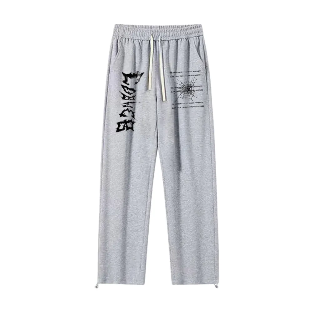 "Dark style cool spider wrapped letters" Sweatpants